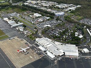 Aerial view of Sunshine Coast Airport