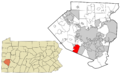 Allegheny County Pennsylvania incorporated and unincorporated areas Upper St. Clair township highlighted