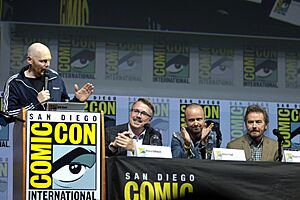 Bill Burr, Vince Gilligan, Aaron Paul & Bryan Cranston (42699786315)