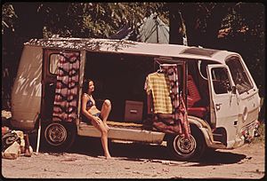 Campers at Garner State Park, 07-1972 (3704379498)