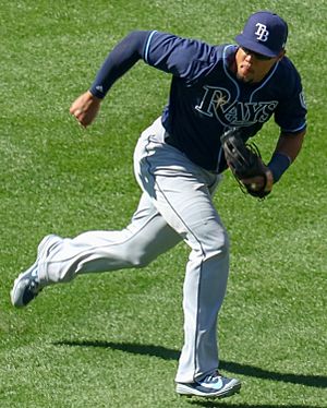 Carlos Gomez, Tampa Bay Rays (cropped)