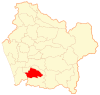 Location of Gorbea commune in the Araucanía Region