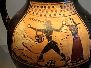 Corinthian Vase depicting Perseus, Andromeda and Ketos