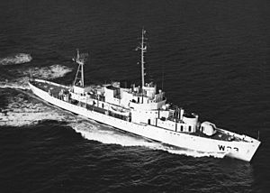 USCGC Duane underway in the early 1960s