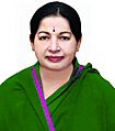 Former Chief Minister of Tamil Nadu J Jayalalithaa in 2014