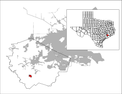 Location of Needville, Texas