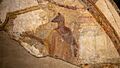 Fresco of Anubis, the Egyptian god of death and the afterlife Baths of Caracalla