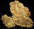 Gold vein stockwork in limonite (Gold Flake Vein, Farncomb Hill, near Breckenridge, Colorado, USA) 3 (17078770851)