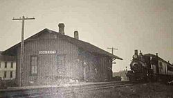 Gould City, MI train station 1910