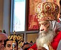 H.H. Pope Shenouda III During a Liturgical Service
