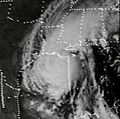 Hurricane Carmen near United States Landfall 1974