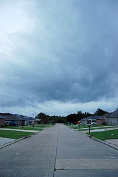 Hurricane Gustav over Zachary, Louisiana