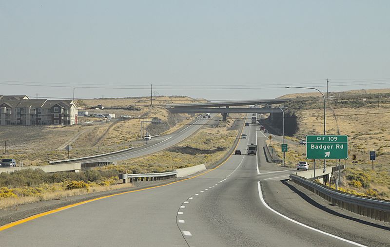 Image I82 eastbound at Badger Road Kennewick, WA