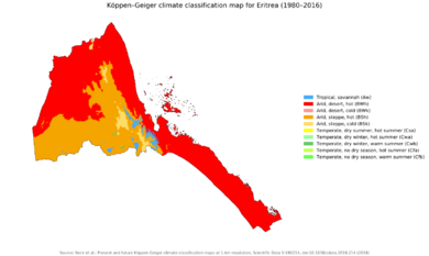 Koppen-Geiger Map ERI present