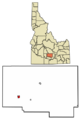 Lincoln County Idaho Incorporated and Unincorporated areas Shoshone Highlighted 1673900