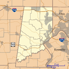 Chesterville, Indiana is located in Dearborn County, Indiana