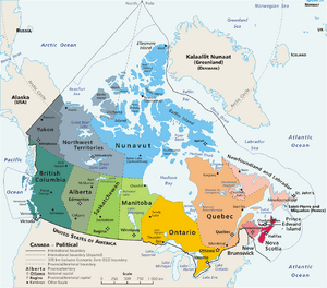 Map Canada political-geo