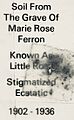 Marie Rose Ferron 2d class soil relic