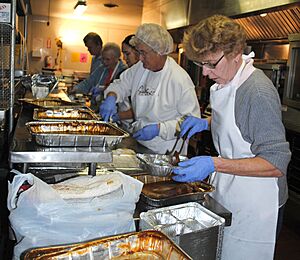 Meals on Wheels food prep