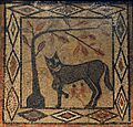 Mosaic depicting the She-wolf with Romulus and Remus, from Aldborough, about 300-400 AD, Leeds City Museum (16025914306)