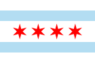 Flag of the City of Chicago and of the Chicago Police Department