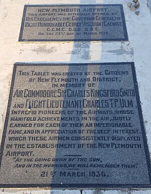 New Plymouth Airport stones