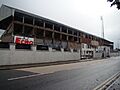 Ninian Park Grandstand during demolition