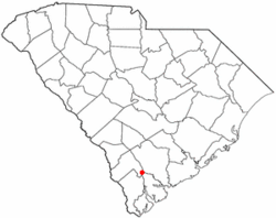 Location of Yemassee, South Carolina