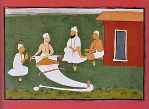 Saint Kabir with Namdeva, Raidas and Pipaji. Jaipur, early 19century, National Museum New Delhi (2)