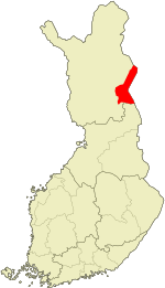 Location of Salla in Finland