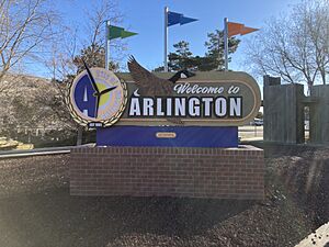 Sign welcoming visitors to Arlington, Oregon