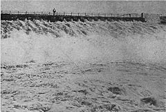 Spillway at Avalon Dam in 1903