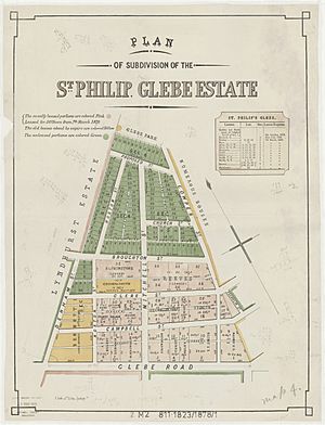 St Philip Glebe Estate Subdivision c. 1878