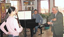 Szokolay teaching the Huszti-Duo Vienna