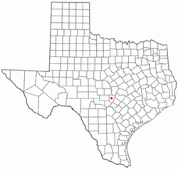 Location of Johnson City, Texas