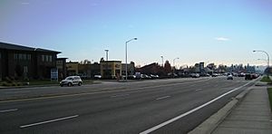 185th Avenue looking south from Sunset Highway