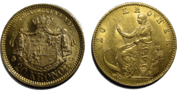 Two 20kr gold coins