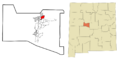Valencia County New Mexico Incorporated and Unincorporated areas Peralta Highlighted
