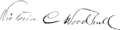 Victoria Woodhull signature