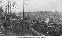 Washington edu Railroad tracks through Ravenna neighborhood, Seattle, c 1893, 107, 108