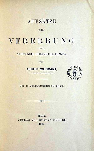 Weismann, August – Aufsätze über Vererbung und verwandte biologische Fragen, 1892 – BEIC 11801734
