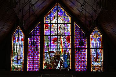 West window in Holy Trinity Cathedral, Auckland