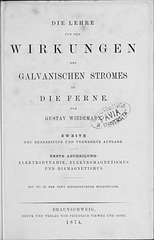 Wiedemann, Gustav Heinrich – Lehre von den Wirkungen des galvanischen Stromes in die Ferne, 1874 – BEIC 6746637