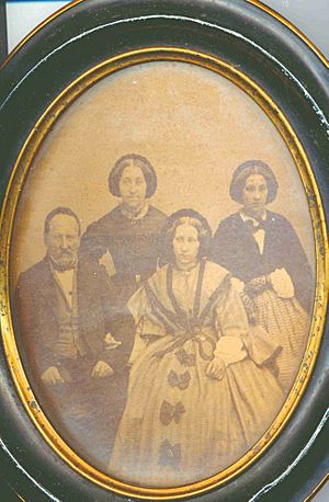 Wincenty Danilewicz and his daughters, ca 1850 retouched.jpg