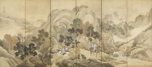 Xiao He chases Han Xin by Yosa Buson (Nomura Art Museum)