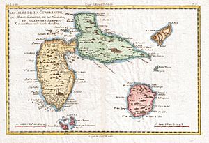 1780 Raynal and Bonne Map of Guadeloupe, West Indies - Geographicus - Guadeloupe-bonne-1780