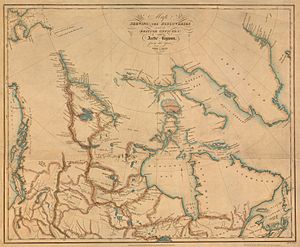 1828 British Arctic exploration map