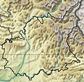 Topographic map with Alpes-de-Haute-Provence boundaries marked