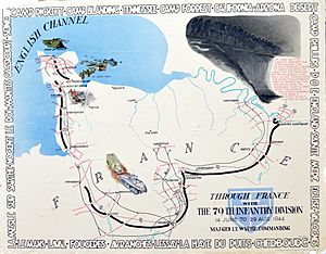79th Infantry Division WWII Poster 1 of 4 "Through France 14 Jun - 29 Aug 1944"; 79th Infantry Division Poster 1 of 4 -a