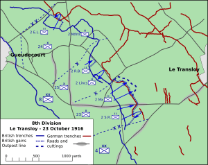 8 Division at Le Transloy 1916